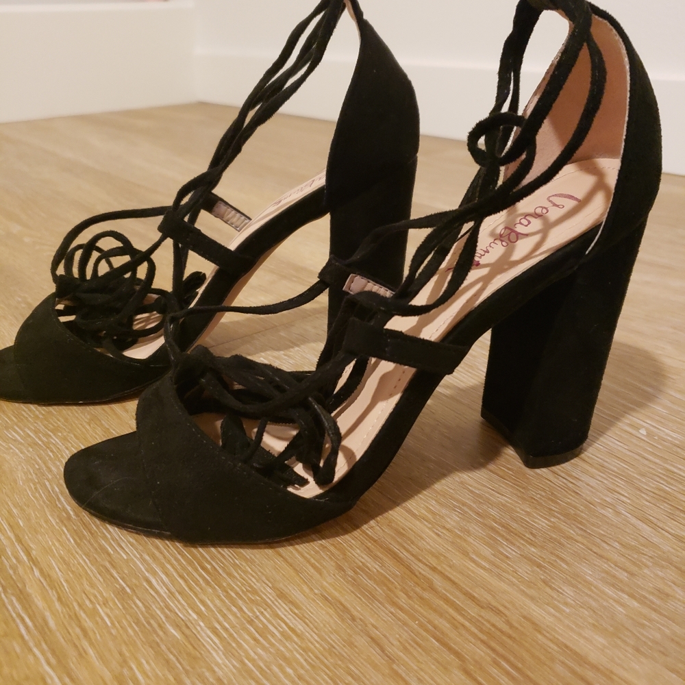 Chamois leather Strappy Stiletto Sandals👠 - Picture 13 of 14